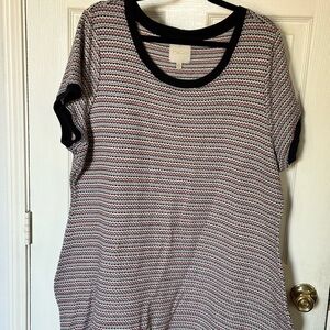 Modcloth Multicolor Striped Shirt Dress 3x